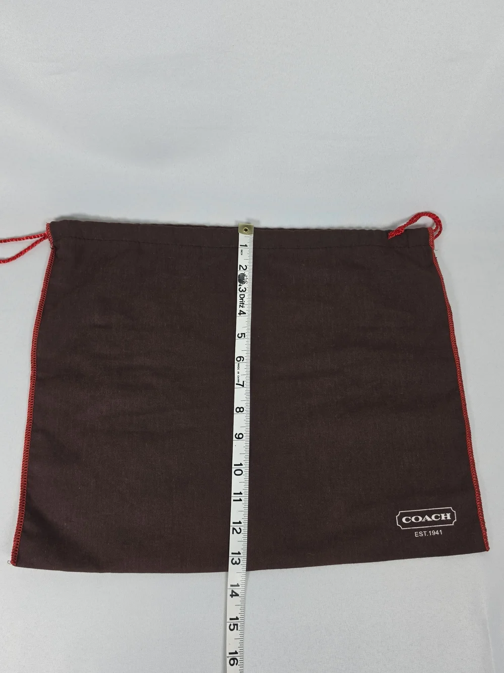 Coach Authentic Replacement Dust Bag Brown Red Large 16x13.5 Women